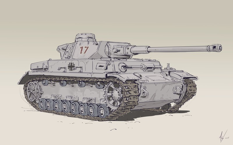 Michal Kus, artwork, digital art, illustration, tank, vehicle, sketches, military, simple background, drawing
