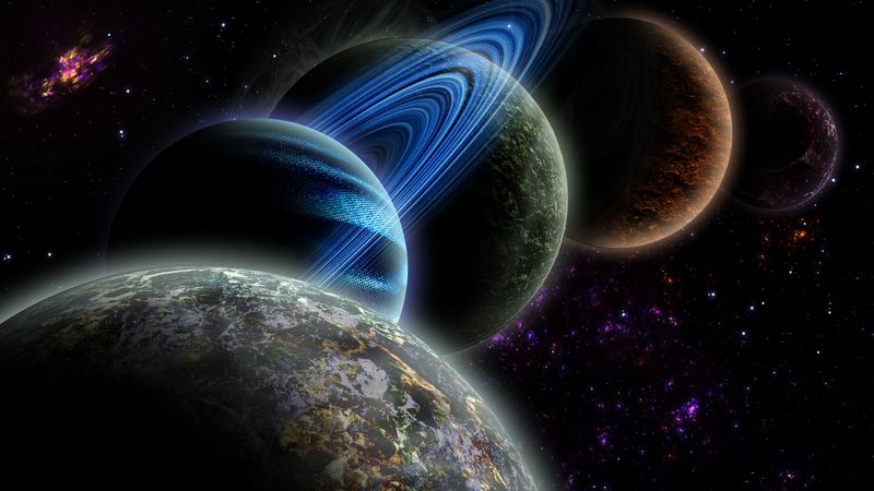 planets, galaxy, stars, space, universe, 4k