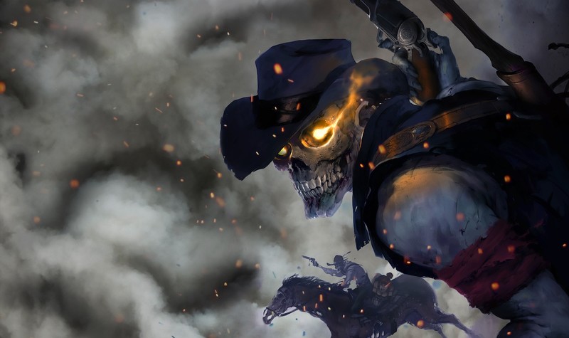 artwork, undead, glowing eyes, skull