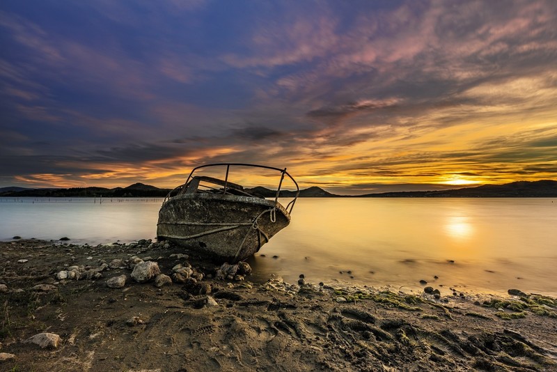 boat, vehicle, sky, nature
