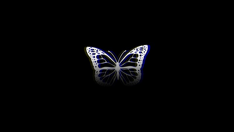 butterfly, Photoshop, minimalism, simple background, black background, simple, digital art, animals, abstract, insect