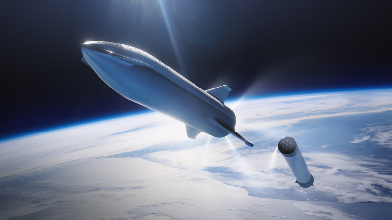 SpaceX, rocket, spaceship, digital art, space art, space