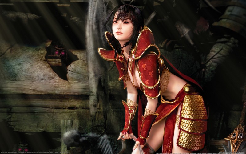 fantasy art, oriental, fantasy girl, video games