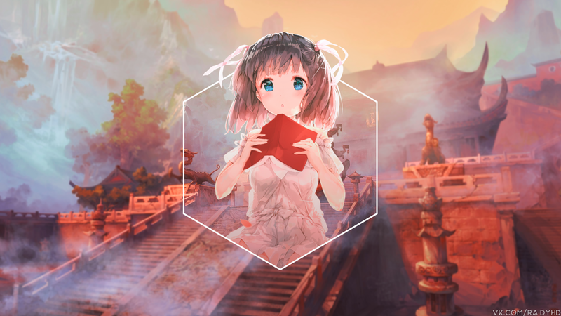 anime girls, anime, picture-in-picture