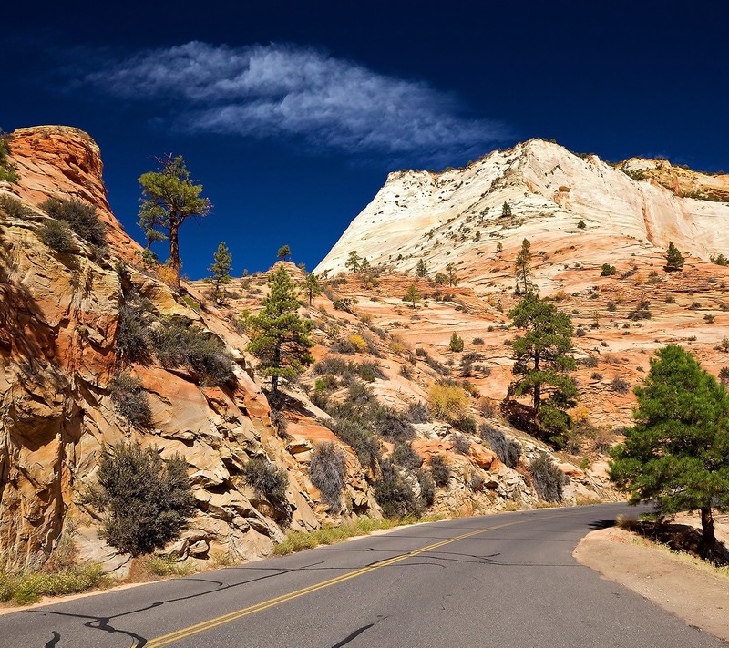 landscape, nature, road, mountains