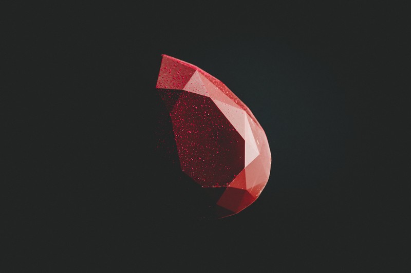 crystal, dark, red