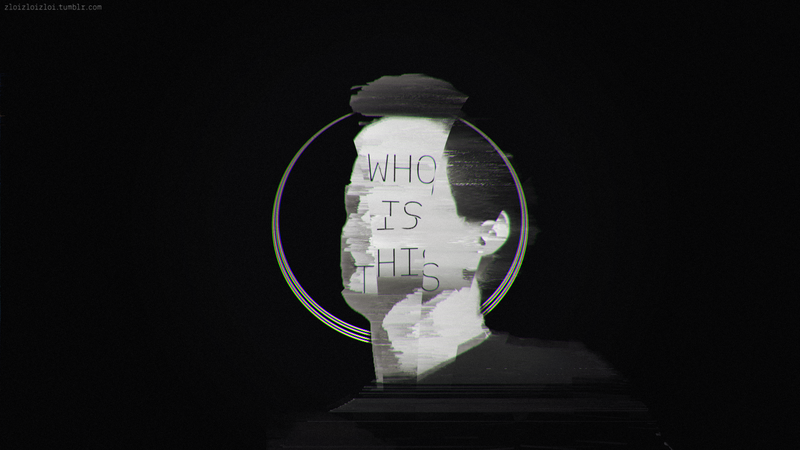 glitch art, abstract, digital art, simple background, typography
