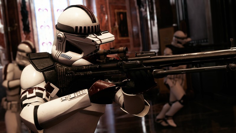 Star Wars Battlefront II, Star Wars, video games, clone trooper, sniper rifle