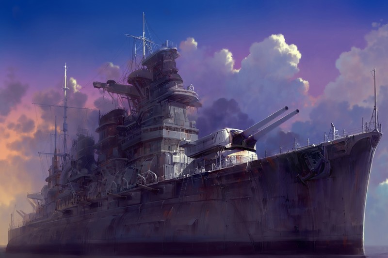 vehicle, Battleship, military, ship, artwork