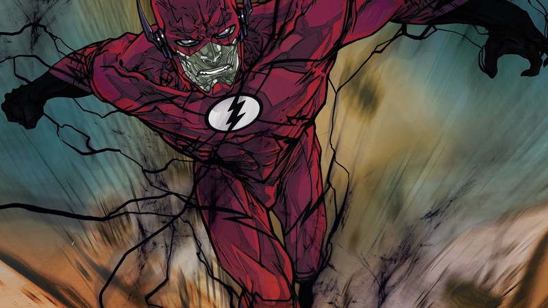 DC Comics, negative flash, Flash, comics, comic art