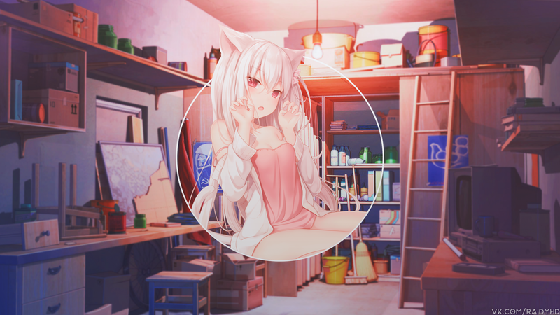 anime girls, anime, picture-in-picture