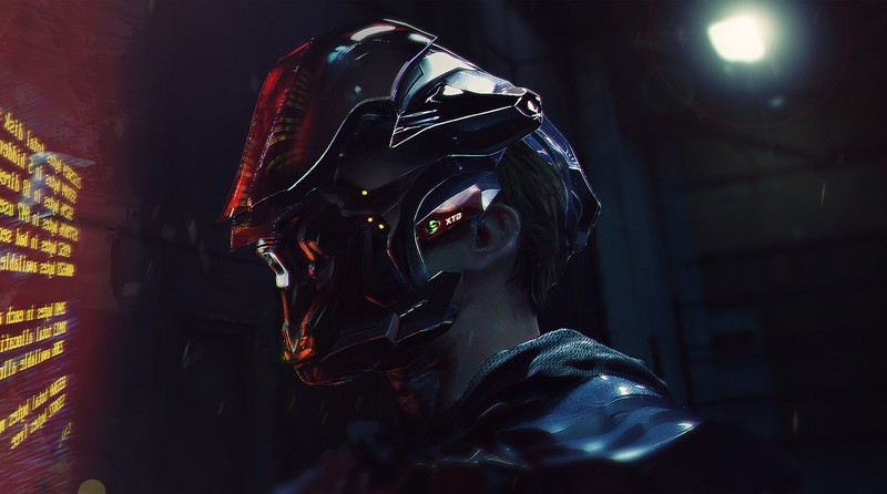 science fiction, men, futuristic, cyberpunk, Klaus Wittmann, robot, modern