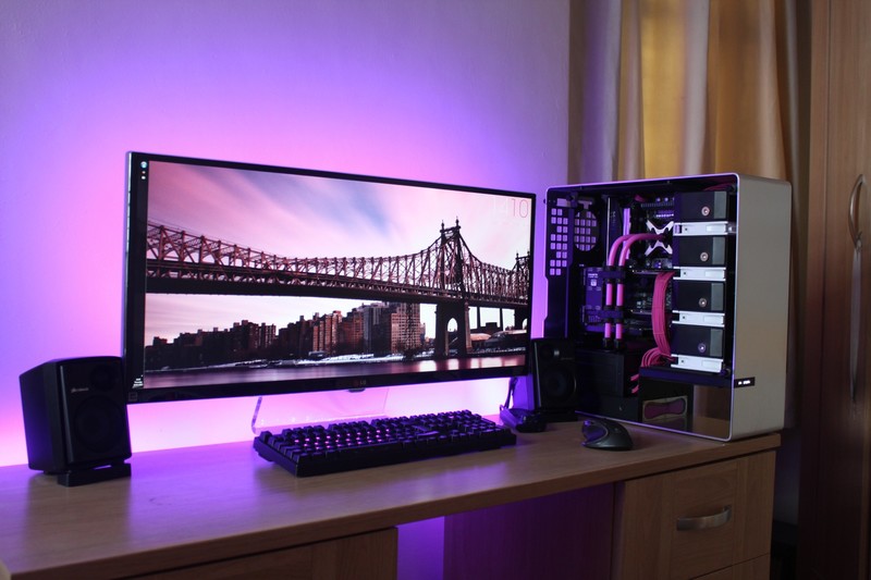 workspace, computer, technology, interior, monitor, room, desk