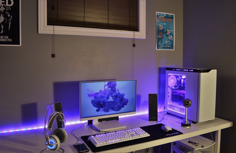 workspace, computer, technology, desk