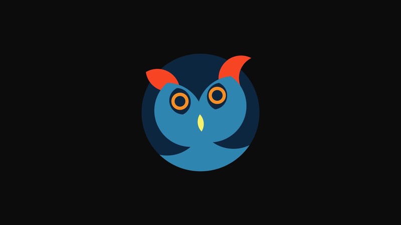 owl, Adobe Illustrator, minimalism, abstract, logotype