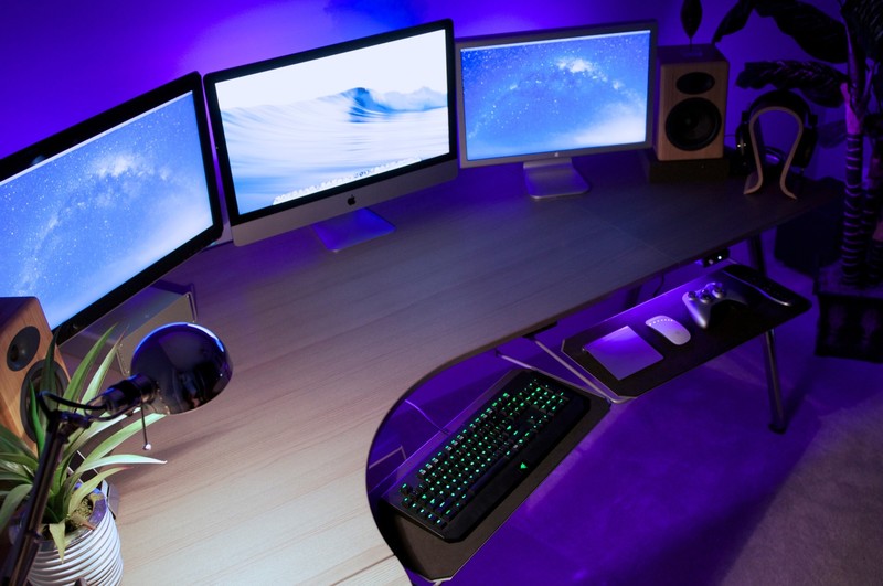 workspace, computer, technology, room, interior