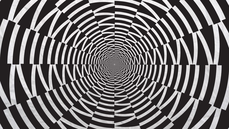 digital art, optical illusion, monochrome, abstract