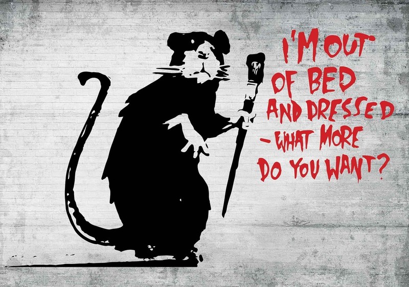 Banksy, graffiti, concrete, street art