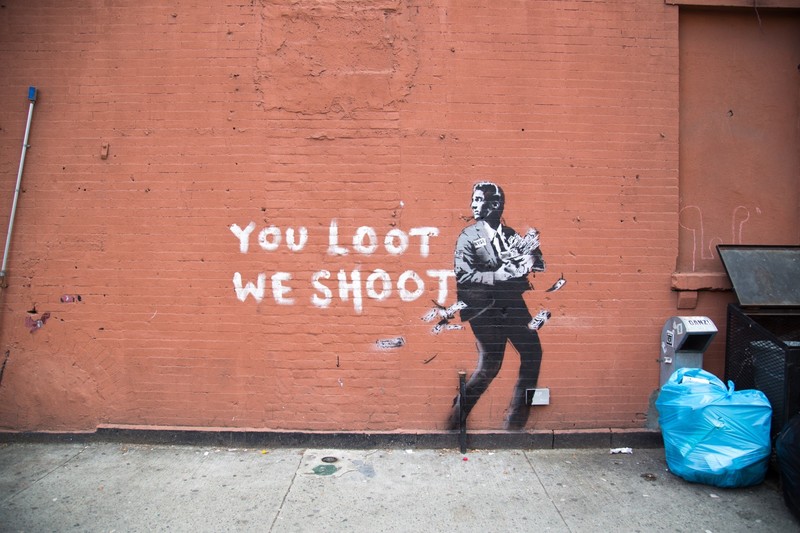 Banksy, graffiti, concrete, urban, wall, street art