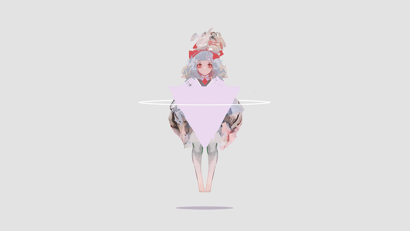 anime, manga, anime girls, simple background, minimalism, gray hair, red eyes