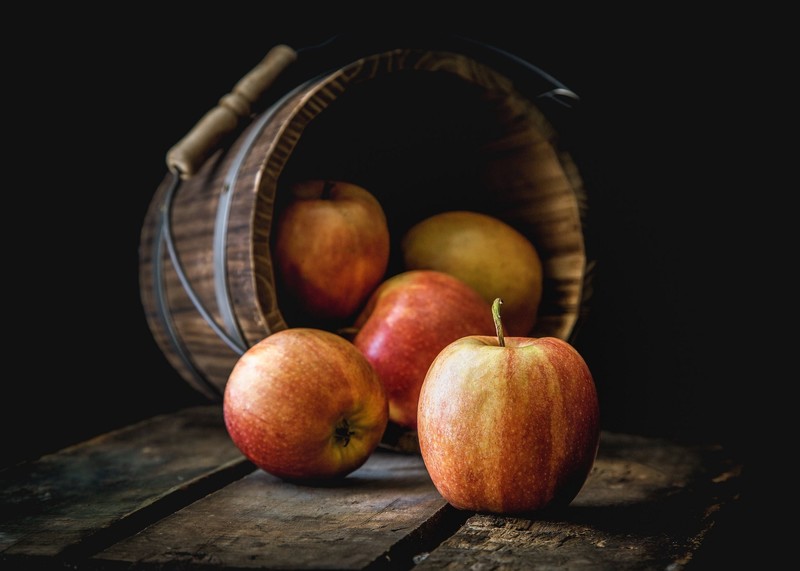 fruit, apples, food, still life