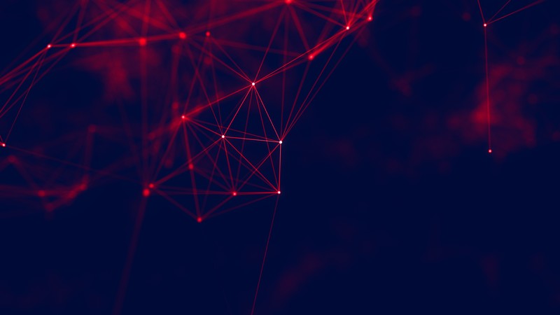 geometry, cyberspace, red, lines, digital art, abstract, vector