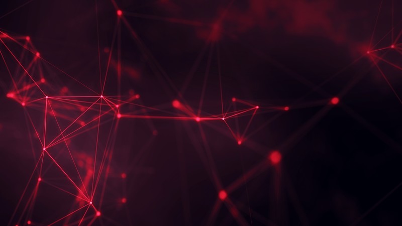 geometry, cyberspace, digital art, red, lines, abstract