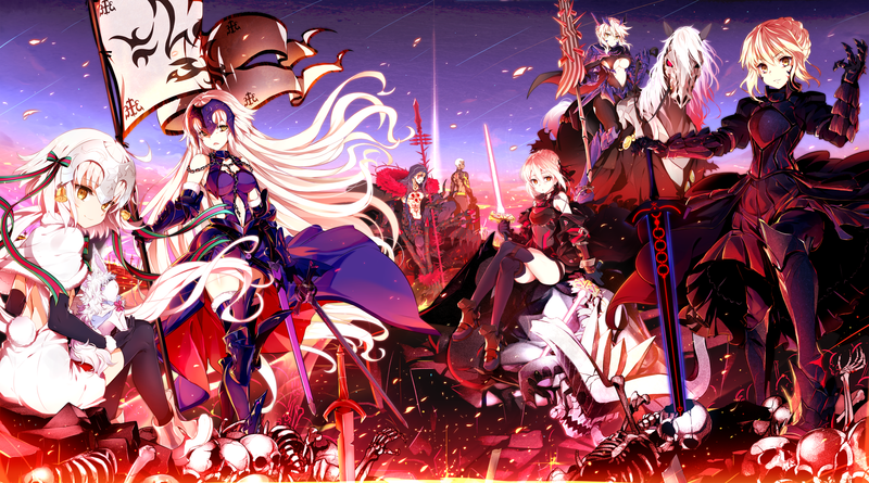 Fate Series, Fate/Grand Order, Fate/Stay Night, Artoria Pendragon, Artoria Pendragon (Lancer), Jeanne (Alter) (Fate/Grand Order), Jeanne dArc, Shirou Emiya, Mysterious Heroine X (Fate/Grand Order), anime girls, anime, fantasy art