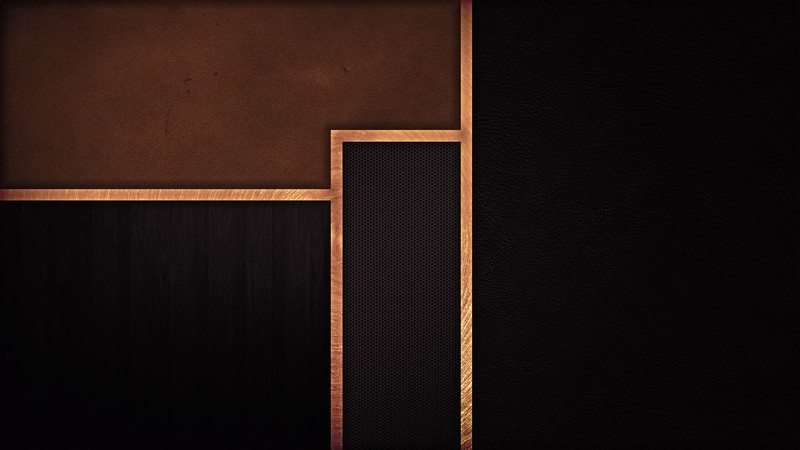 Manjaro, leather, geometry, texture, wood, metal, Linux