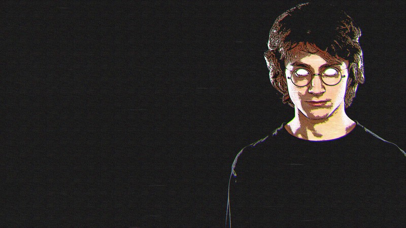 artwork, simple background, simple, Harry Potter, digital art, glitch art