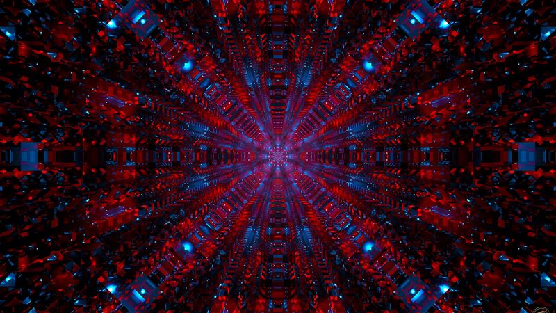 fractal, tunnel, perspective, abstraction, 4k