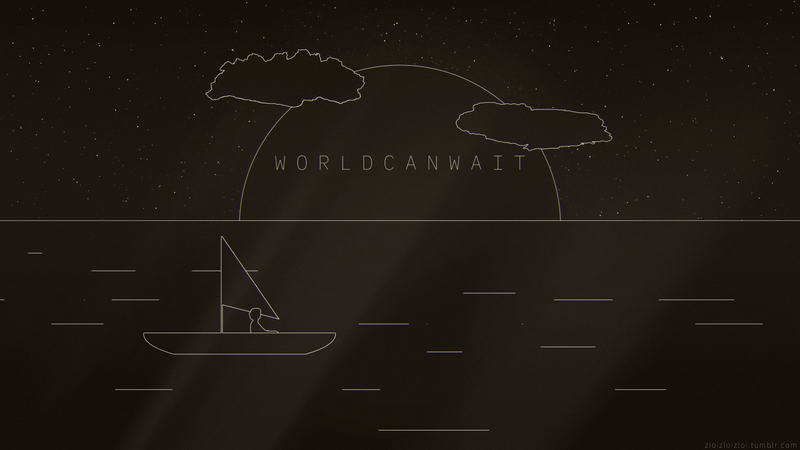 monochrome, digital, sea, Sun, stars, alone, abstract