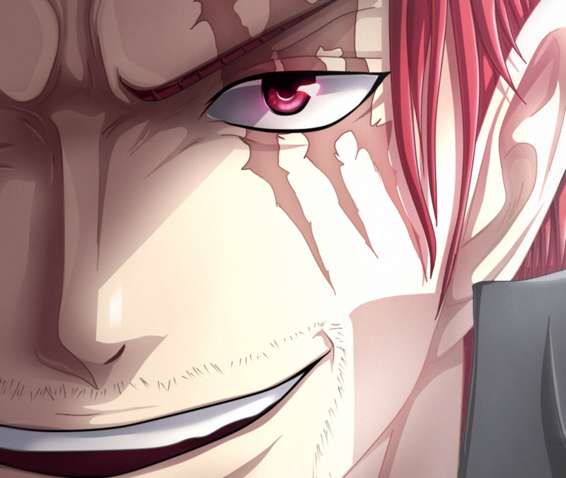One Piece, Shanks, closeup, scars, redhead