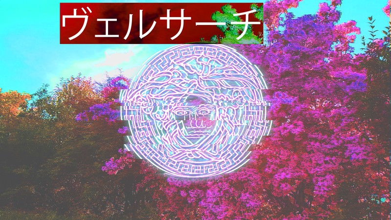 Versace, vaporwave, Japan, memes