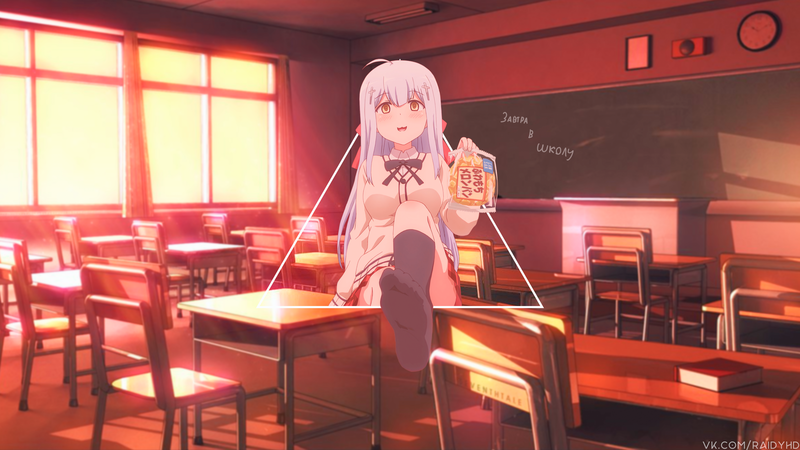 anime, anime girls, picture-in-picture, Gabriel Dropout, Raphiel Ainsworth Shiraha