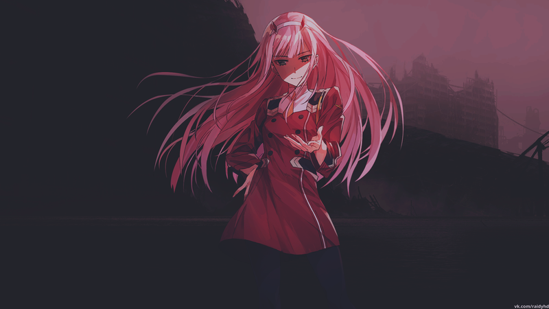 anime, anime girls, picture-in-picture, Darling in the FranXX, Zero Two (Darling in the FranXX)