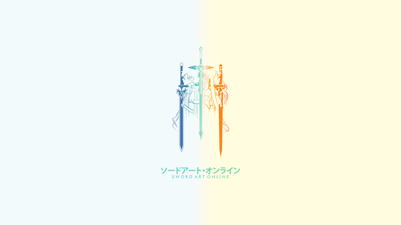 SwordArtOnline, Kirito (Sword Art Online), Kirigaya Kazuto, anime, manga, logo, swordswoman