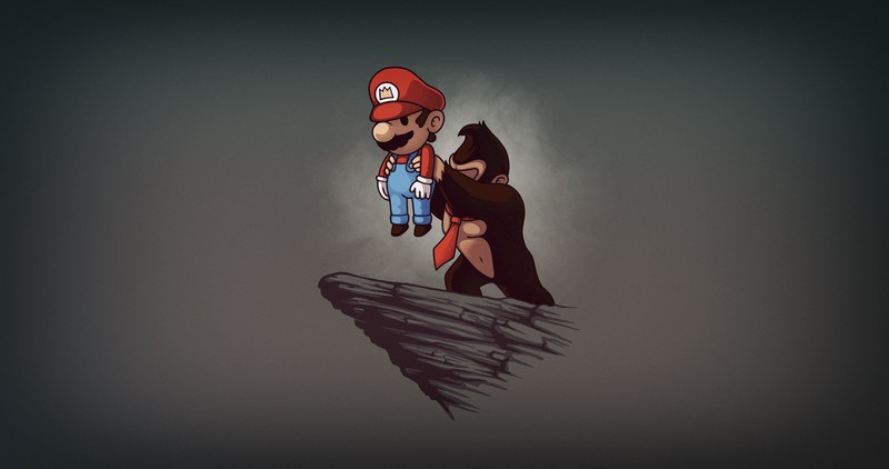 Super Mario, video games, Donkey Kong, video game art, humor, The Lion King, crossover, parody, 2D