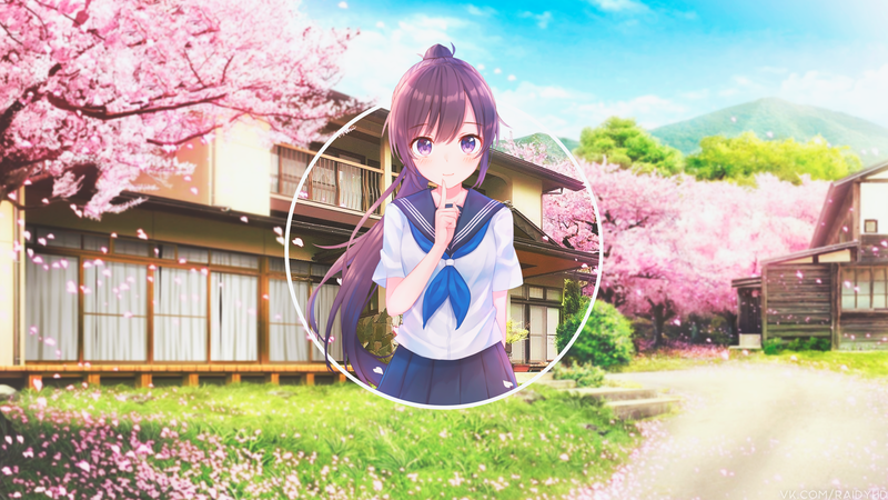 anime, anime girls, picture-in-picture
