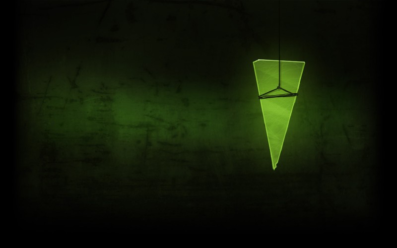 crystal, dark, green, minimalism