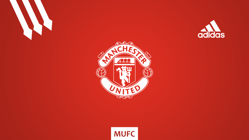 Manchester United, Manchester, Football, logo, simple background, red devil, Adidas
