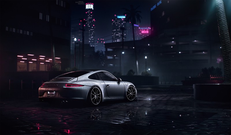 car, vehicle, Porsche, Porsche 911, night
