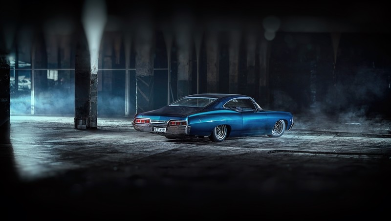 car, blue cars, vehicle, Chevrolet, Chevrolet Impala