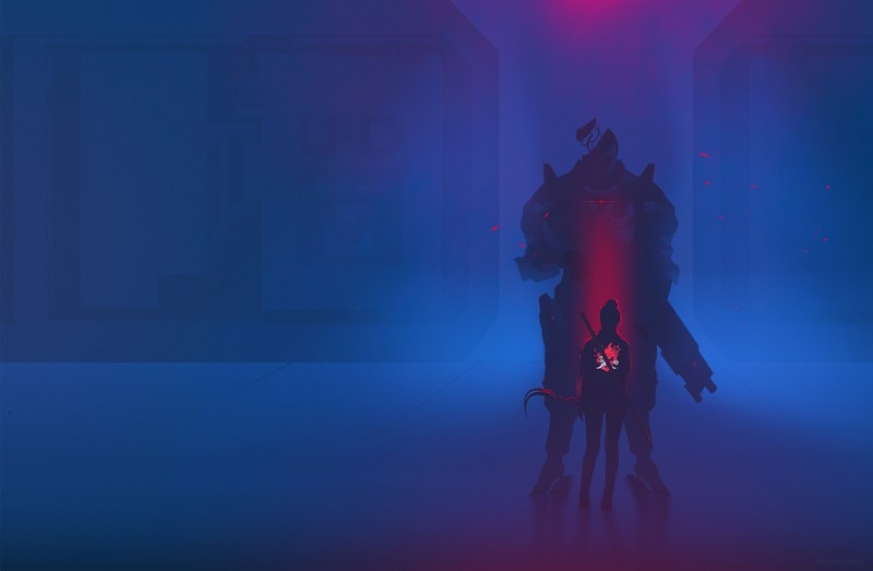 neon, dark, artwork, Cyberpunk 2077