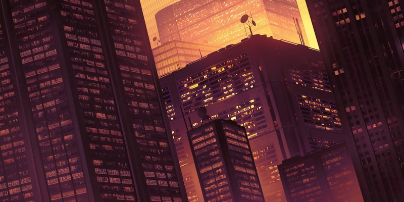 artwork, cityscape, building