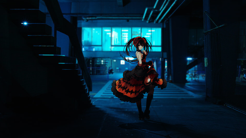 anime, anime girls, Tokisaki Kurumi, photo manipulation, Date A Live, picture-in-picture