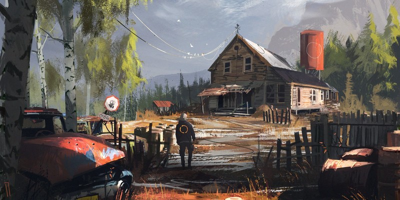 digital art, town, landscape, drawing, fan art, Ismail Inceoglu, illustration