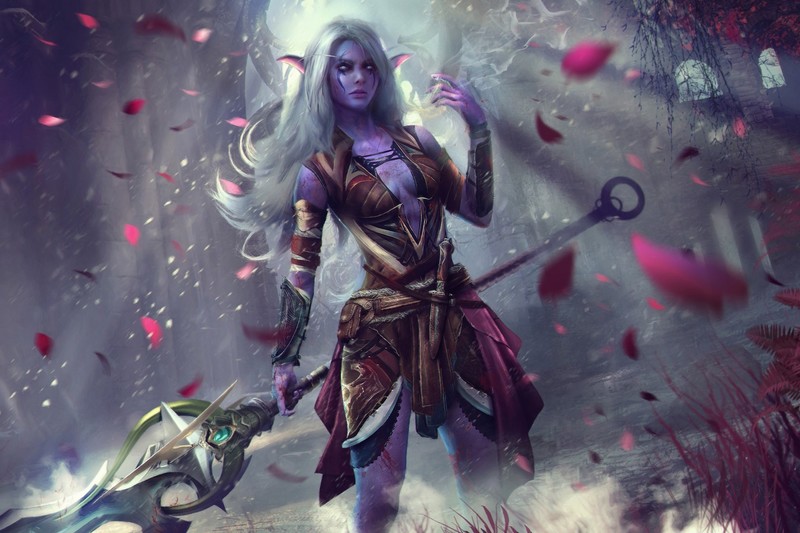 fantasy girl, video game art, World of Warcraft, Eddy Shinjuku