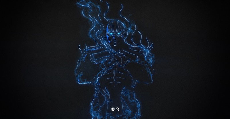 Sub-Zero, video game art, video games, Mortal Kombat, blue