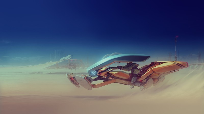futuristic, artwork, science fiction, vehicle